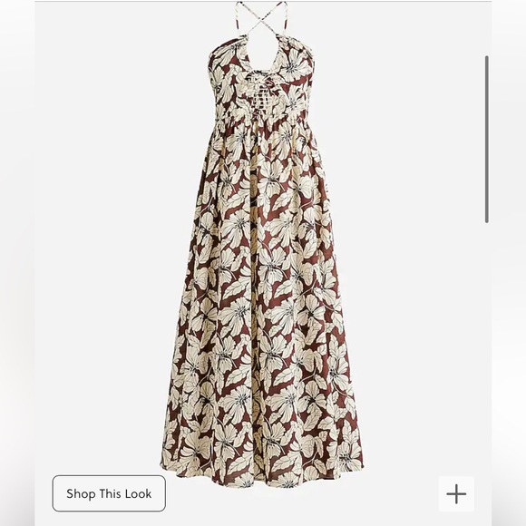 J. Crew Cutout halter beach dress in floral cotton voile - Picture 4 of 7